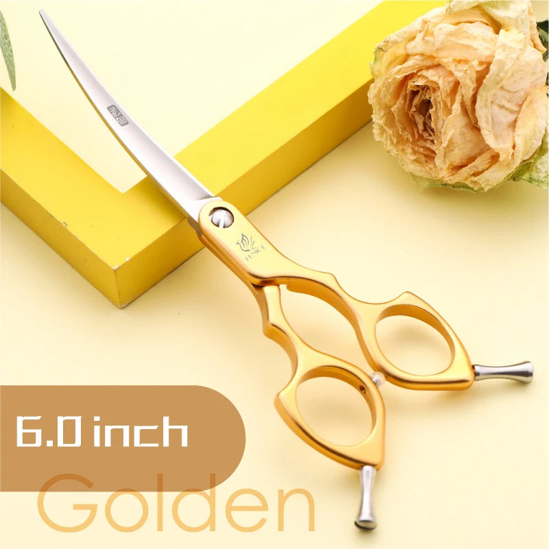 Tijeras Profesionales Curvas de Calidad Premium Fenice 440C y Acero VG10 – 6.0” / 6.5”