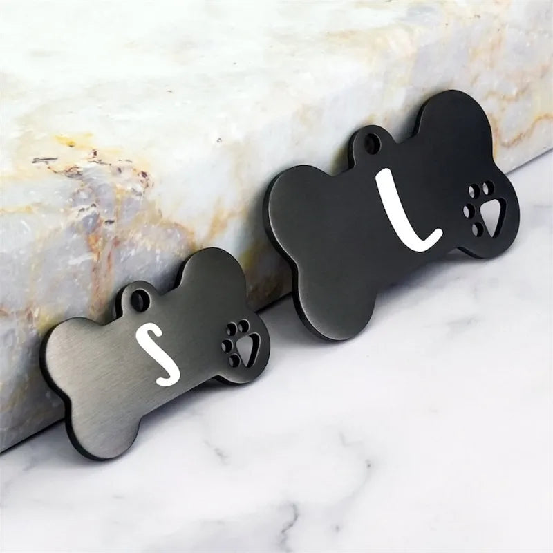 Placa de Hueso Personalizada – Grabado Antipérdida en Acero Inoxidable