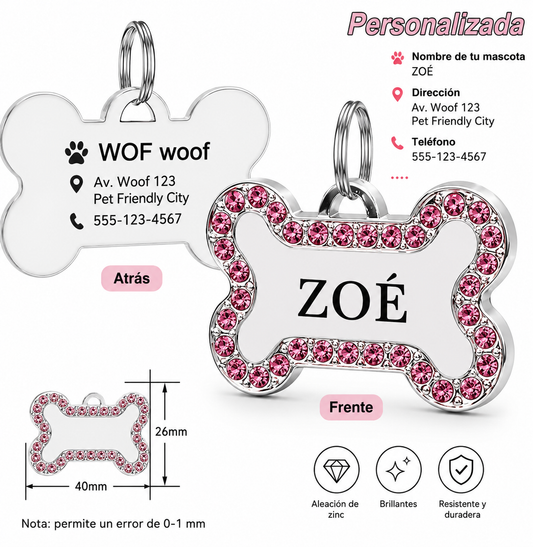 ✨ Placa Glam Personalizada con Cristales