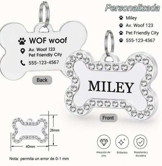 ✨ Placa Glam Personalizada con Cristales