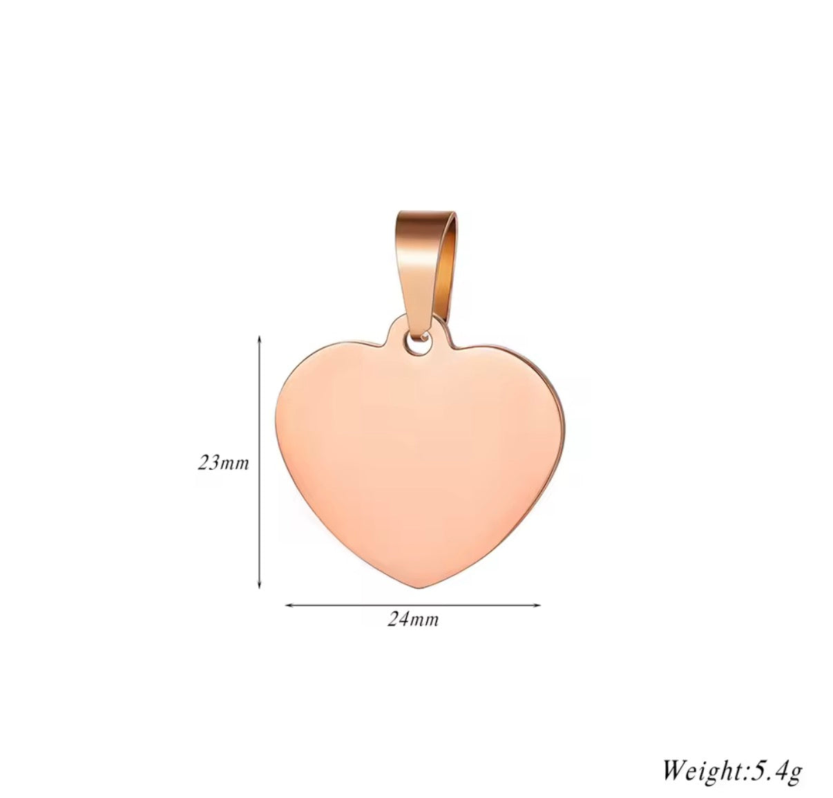 💗 Corazón Rose Gold Personalizado