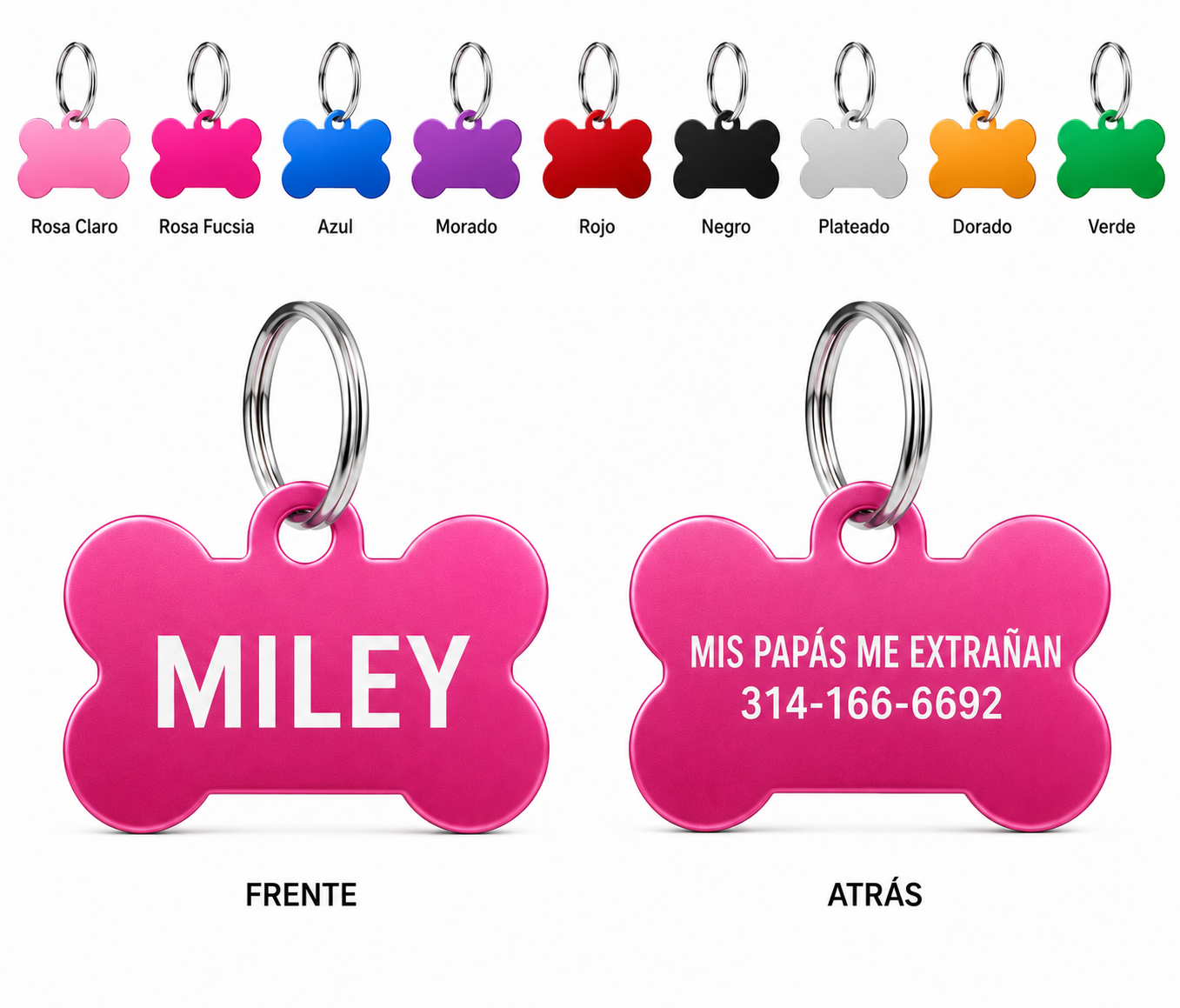 🦴 Placa de Aluminio Personalizada para Perros y Gatos