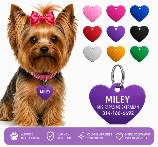 💜 Corazón de Aluminio Personalizado