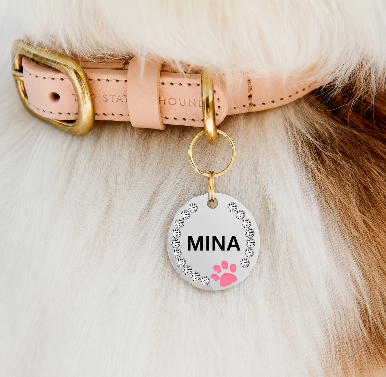 ✨ Placa Redonda con Cristales Personalizada