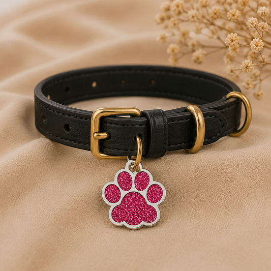 ✨ Huellita ID Personalizada con Glitter