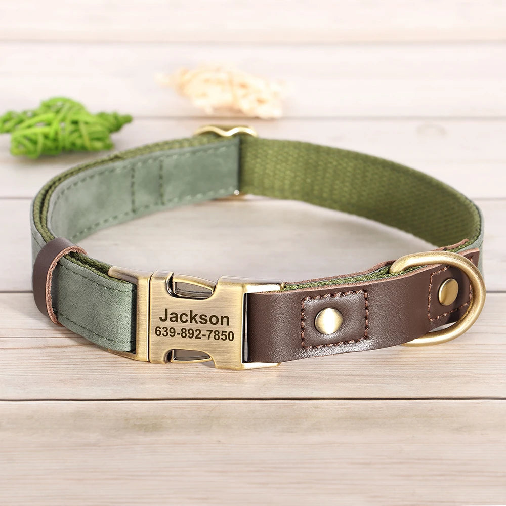 Correa y Collar Personalizados Resistentes – Set de Paseo para Perros Medianos y Pequeños